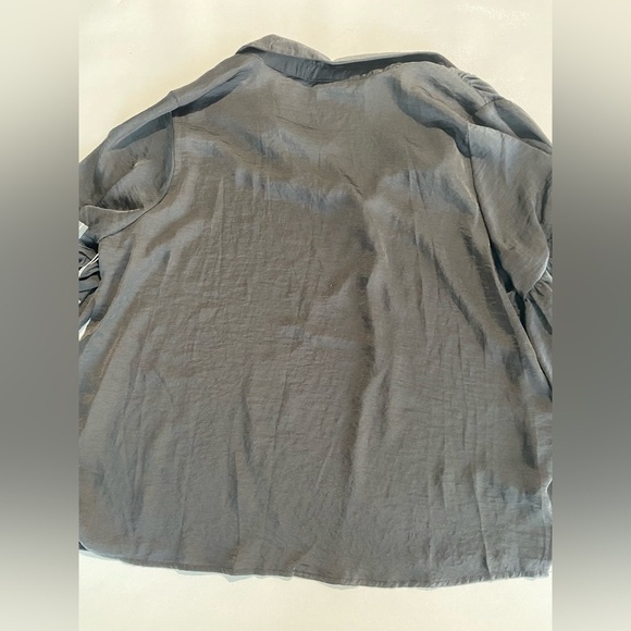 NEW Plus Size Vince Camuto Womens SplitNeck Raglan SmockCuff Sleeve Black $89 - Picture 9 of 9